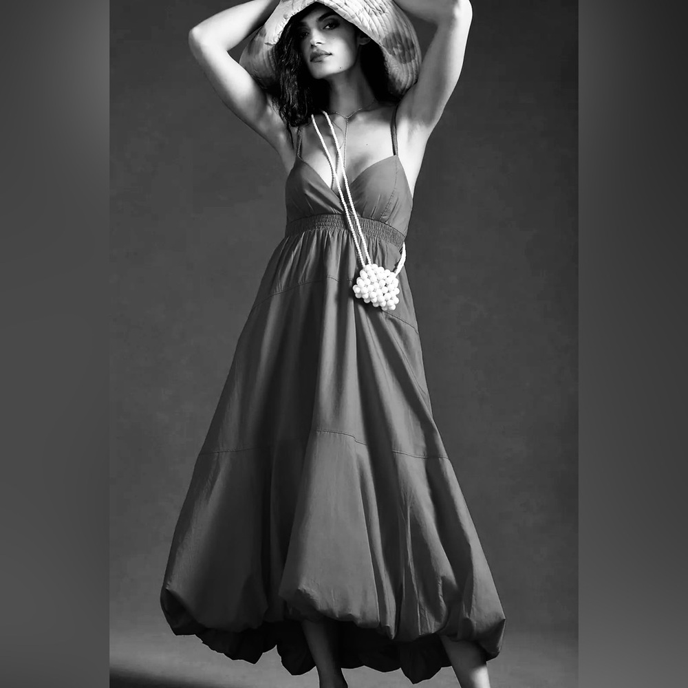 Anthropologie Bubble Hem Maxi Dress